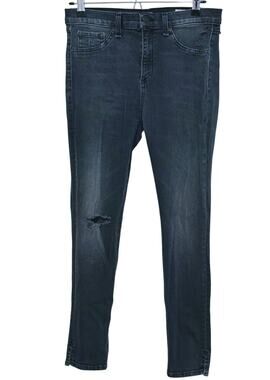 Rag & Bone Womens Super Skinny Jeans Size 30 Black Destroyed Distressed Grunge